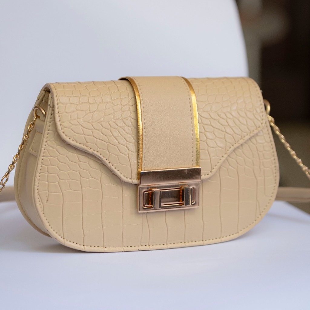 TAS WANITA MURAH - CLOPPER BAG CROCO - TAS BAHU - TAS WANITA SLING BAG KOREAN STYLE ADA 2 TALI