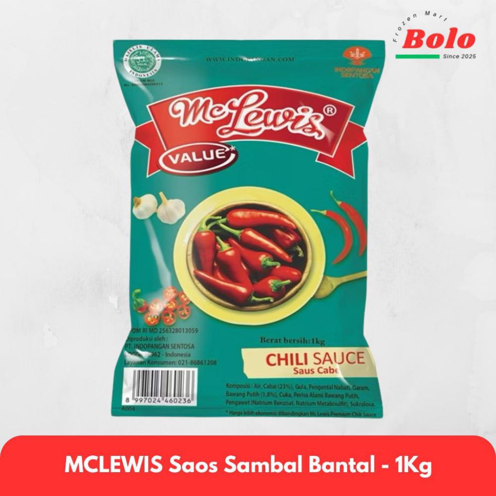McLewis Saos Sambal Bantal / Value Pack - 1Kg