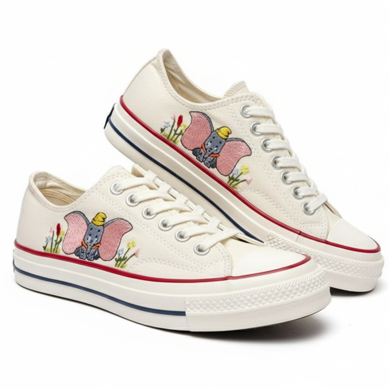 ELEPHANT LOW SHOES EMBROIDERY-SEPATU ORIGINAL CONVERSE & SEPATU SNEAKERS KANVAS