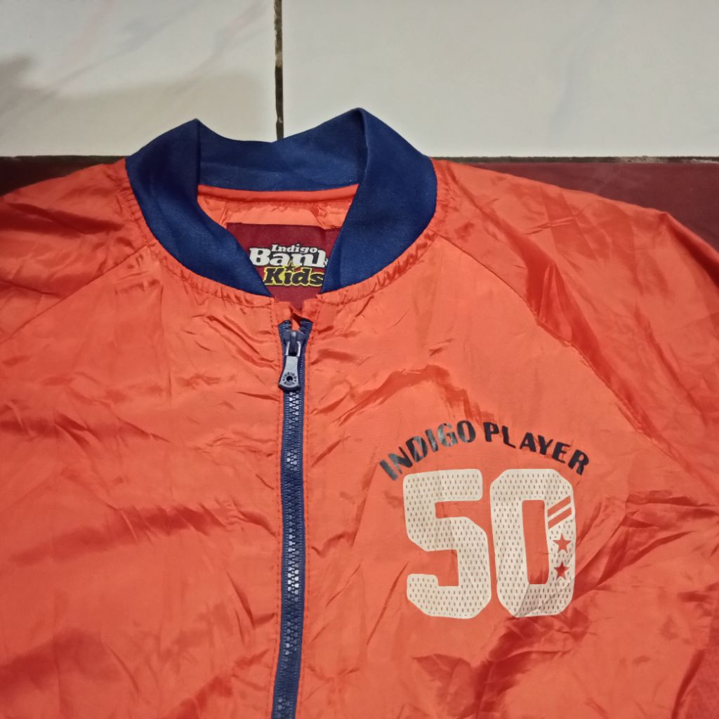 Jaket Bomber anak bahan parasit Indigo bank