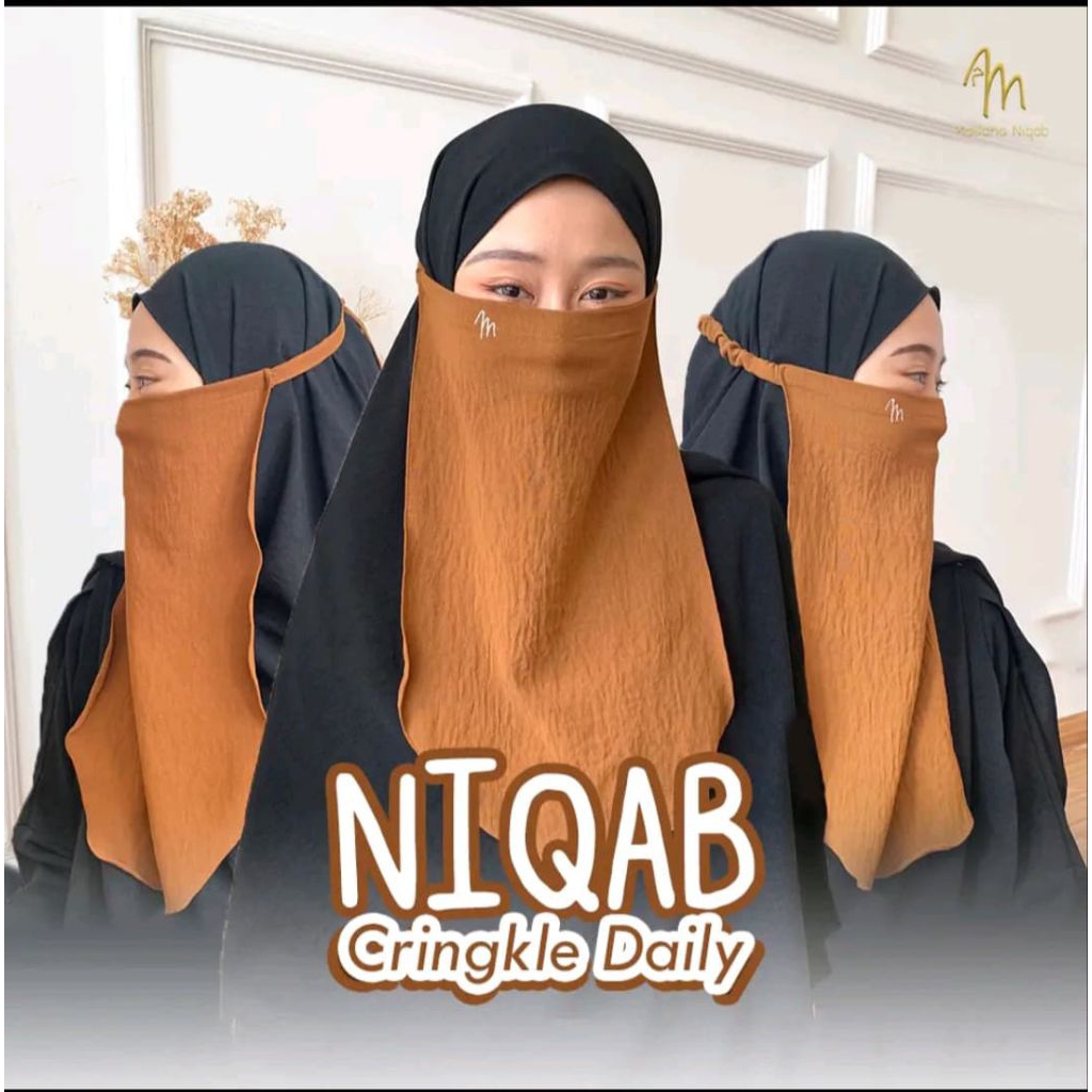 Cadar tali Crinkle 1 layer jahit tepi rapi tali karet dan tali biasa