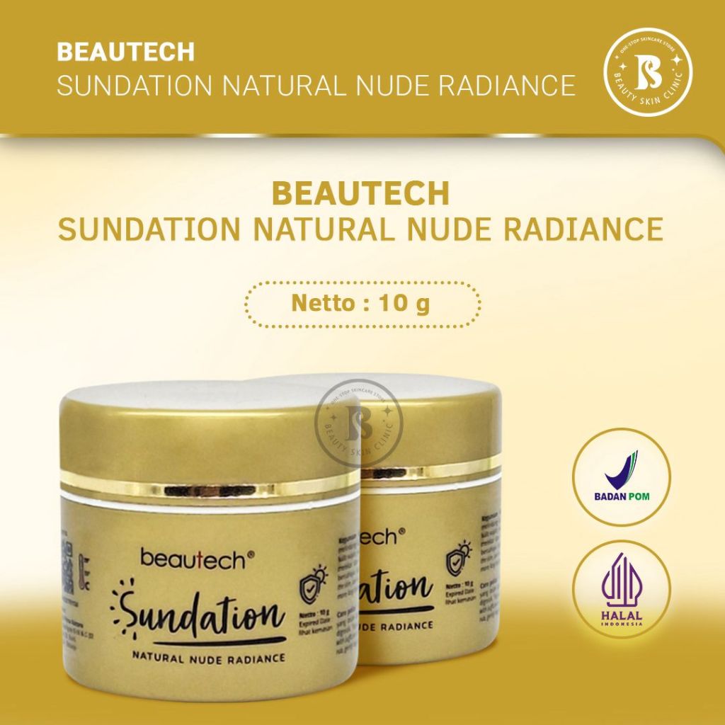 Beautech Sundation Natural Nude Radiance 10 gr | Foundation Sunblock Sunscreen Whitening
