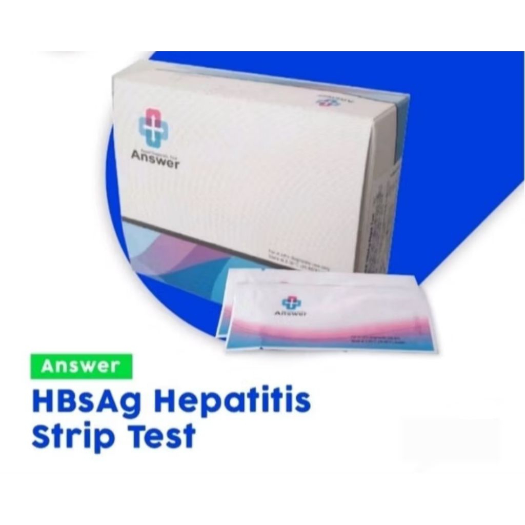 HBsAg Strip / Strip HBsAg Answer / Tes Hepatitis B / Strip Answer Isi 50 Pcs