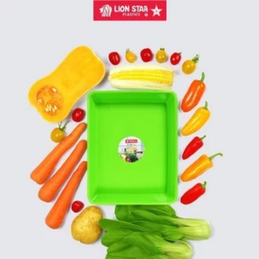 LION STAR NAMPAN PLASTIK NO. 3 T-3 26.5X21 TEBAL BAKI PLASTIK TATAKAN PERSEGI MURAH