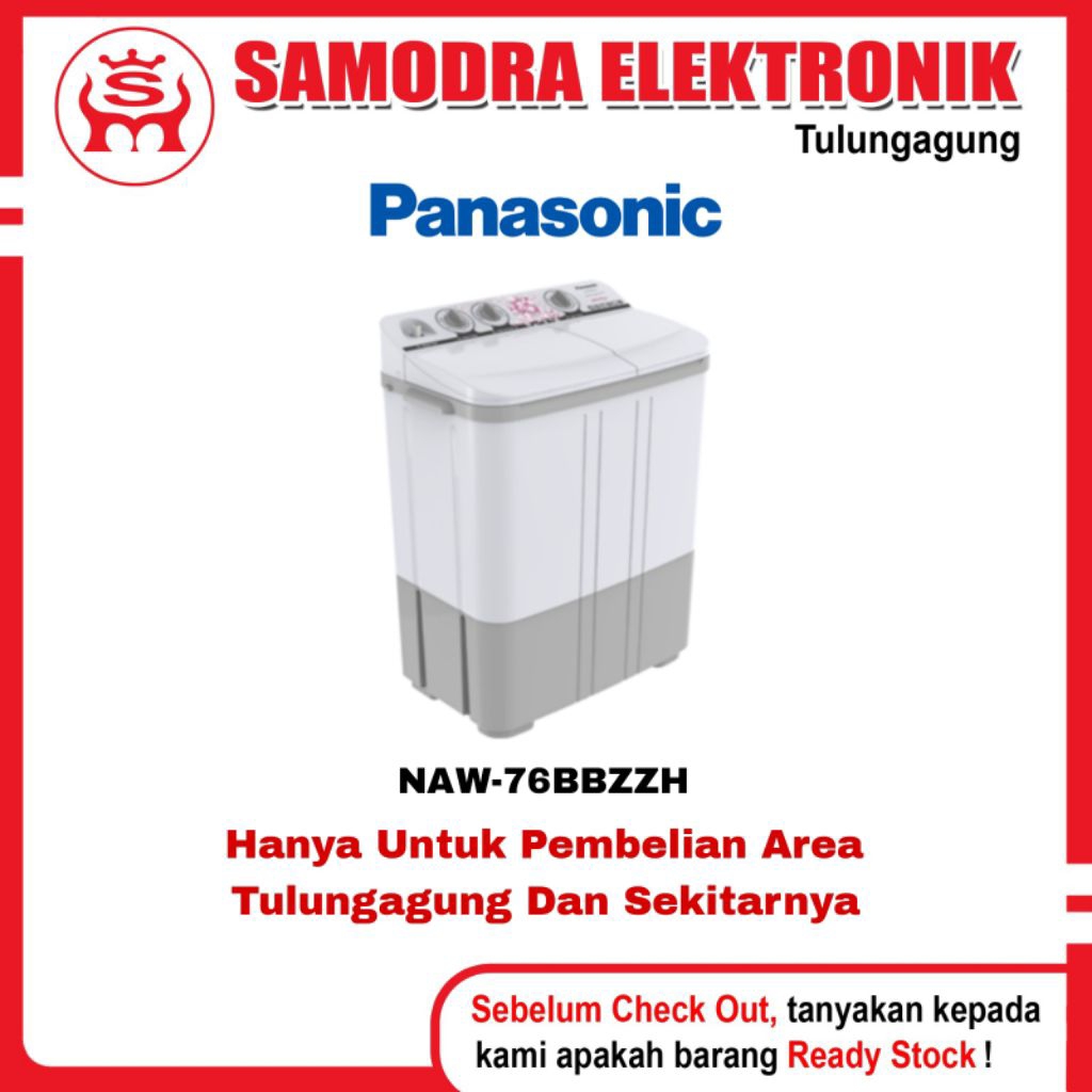 Mesin Cuci PANASONIC NAW-76BBZZH | Mesin Cuci 2 Tabung 7.5 Kg Panasonic