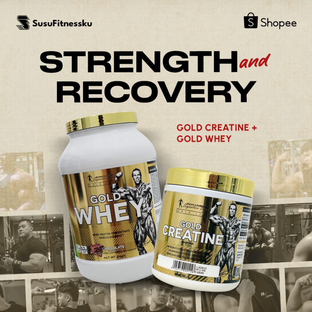 [BUNDLE] Kevin Levrone Gold Creatine+Kevin Levrone Gold Whey 2kg - Suplemen Fitness