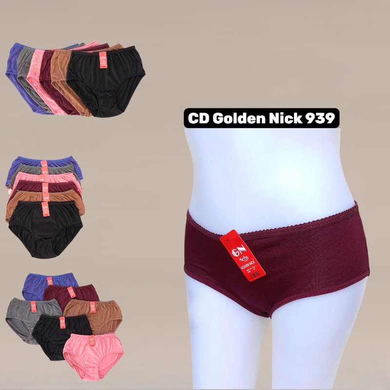 CD Golden Nick 939 Gelap Isi ( 6 Pcs ) Celana Dalam Golden Nick 939 Gelap | Celana Dalam Wanita Polo