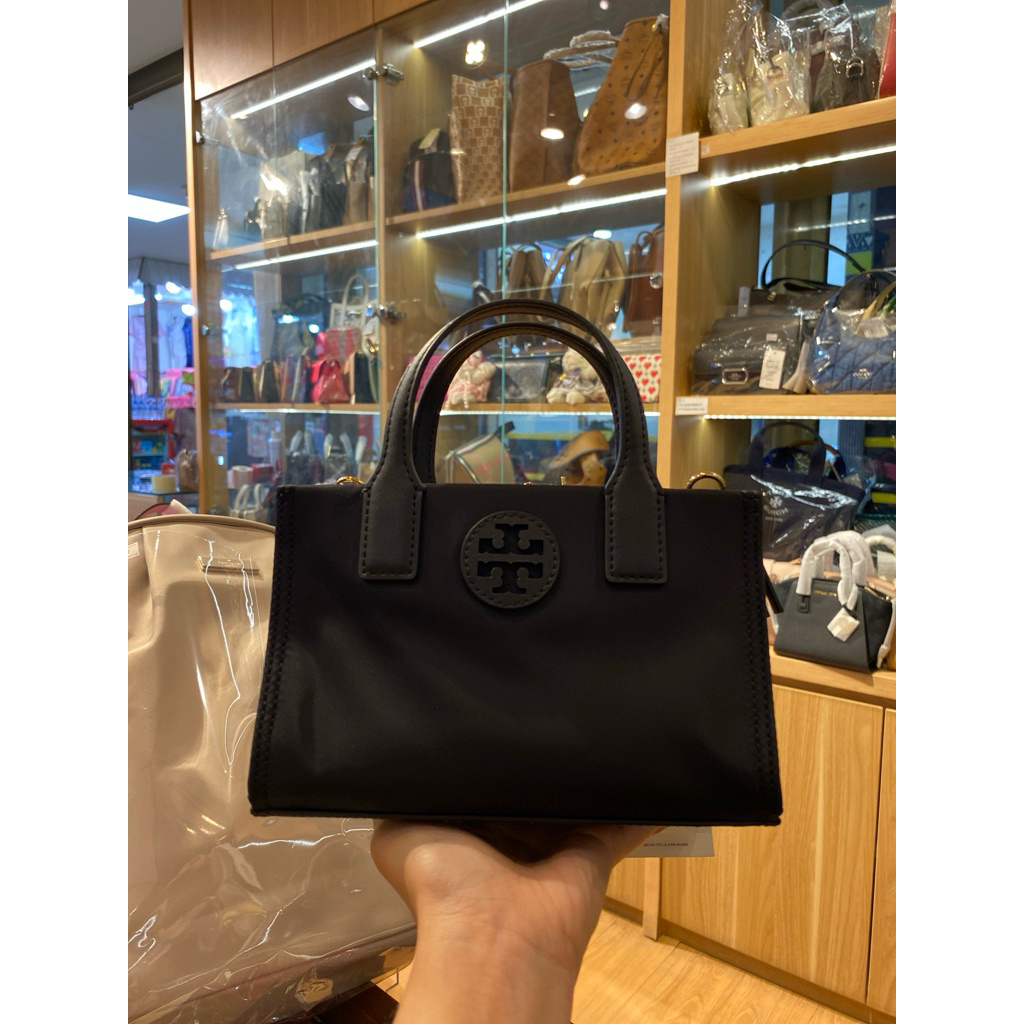 tb mini ella crossbody nylon black