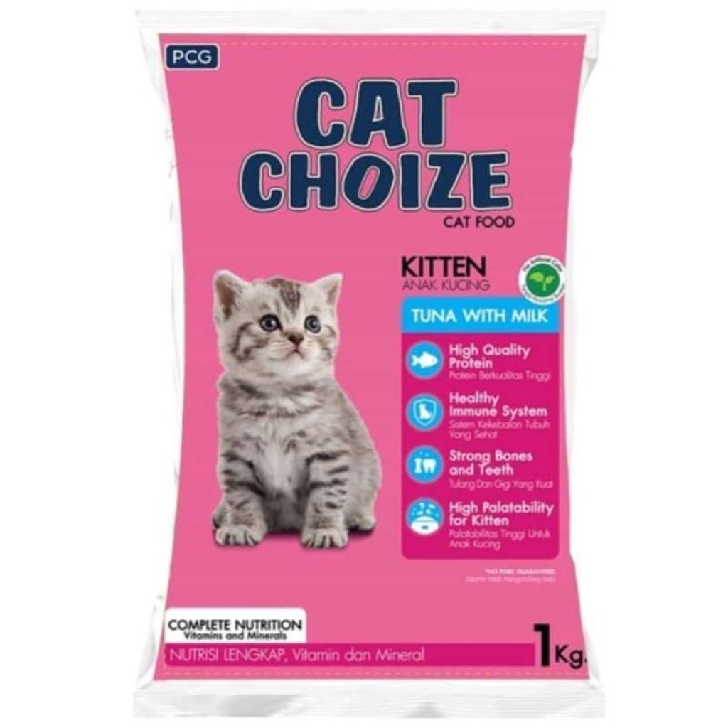 Cat Choize Kitten Tuna kemasan 1kg - makanan kering bergizi lengkap untuk anak kucing yang mengandun