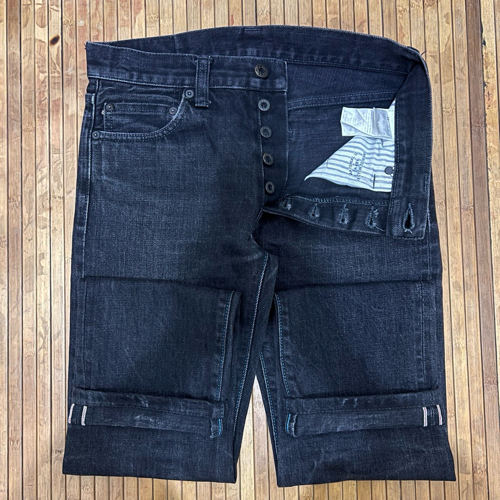 JAPAN BLUE JB0716 14oz BLACK x BLACK TIGHT STRAIGHT SELVEDGE DENIM JEANS