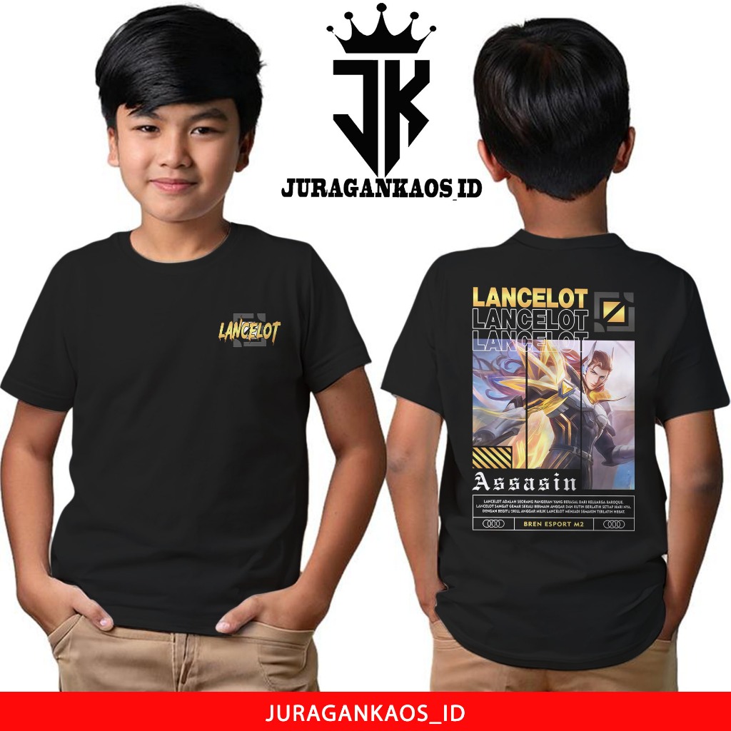 JuraganKaos Anak Motif Mobile Legend Lancelot Bren Esport - Kaos Anak Usia 1 Tahun Sampai 12 Tahun -