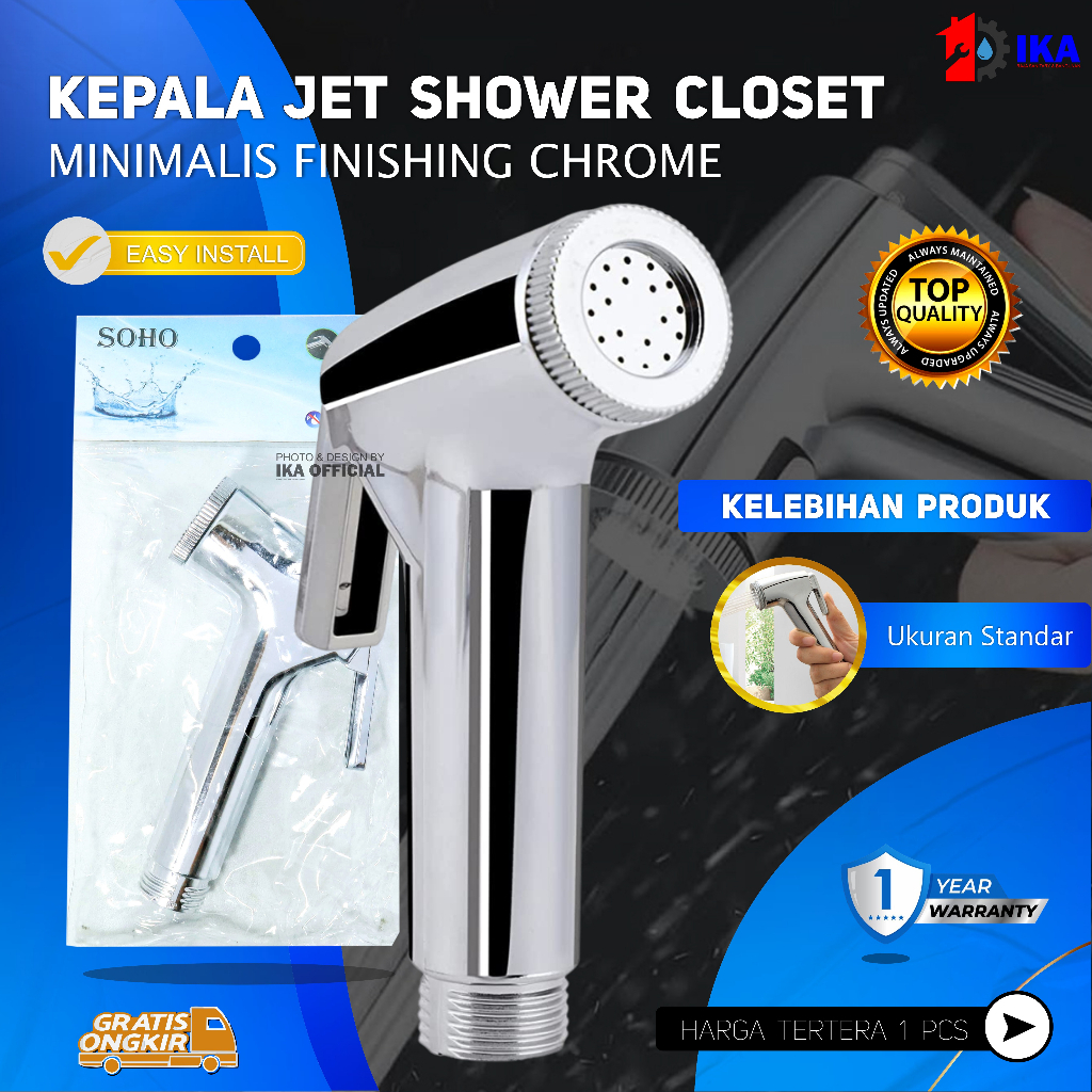 Tahan Karat 1 Set Jet Shower Closet Jet Shower Kamar Mandi Kran Jet Shower Closet Shower Jet Closet