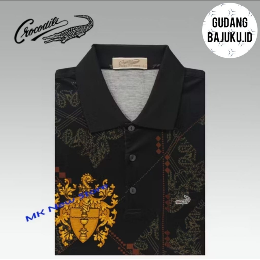 Kaos Kerah Pria Crocodile Diamond/Platinum