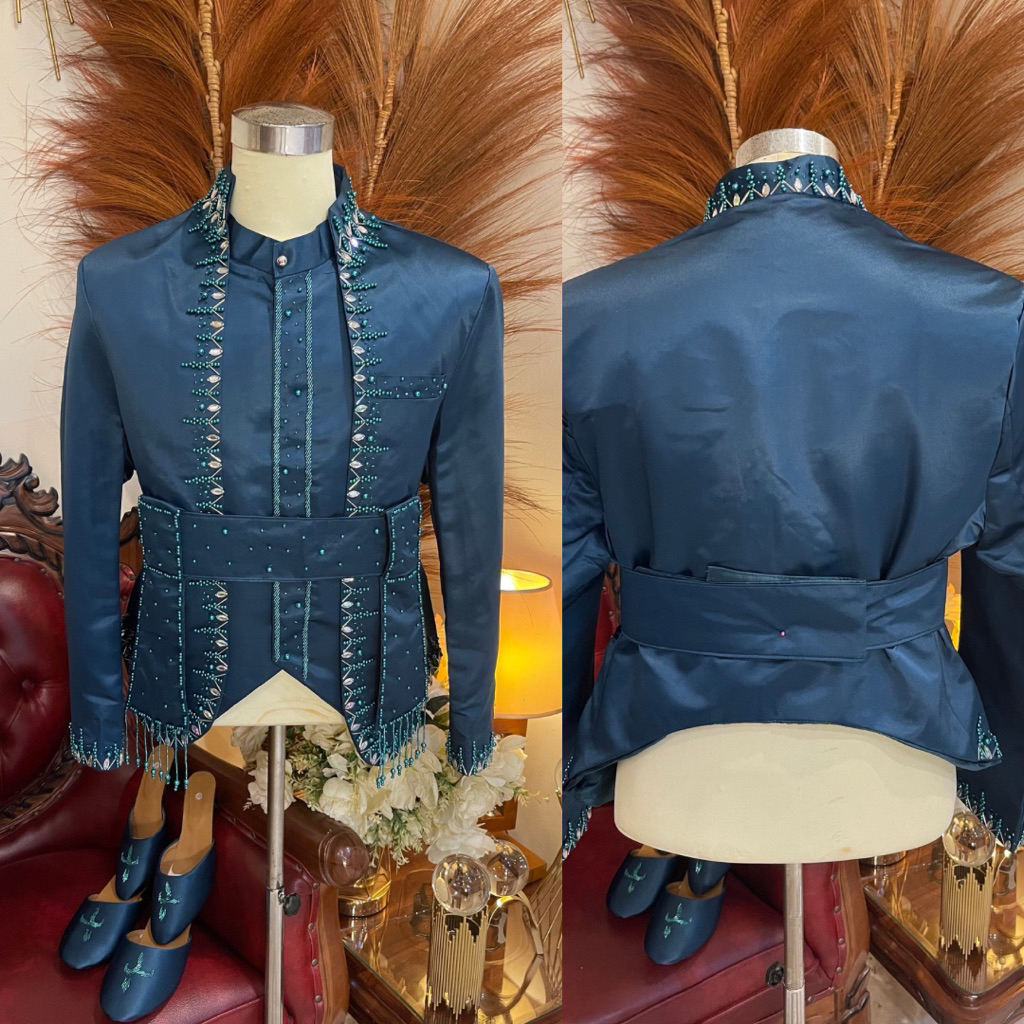 Beskap pengantin Jawa Emerlad | Beskap Jawa | Beskap pria Jawa | Beskap Jawa putih | Beskap jawa pen