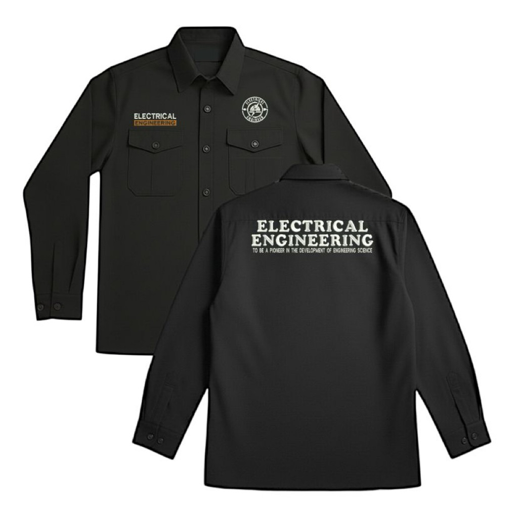 KEMEJA WORKSHIRT LENGAN PANJANG ELECTRICAL ENGINEERING BORDIR KOMPUTER
