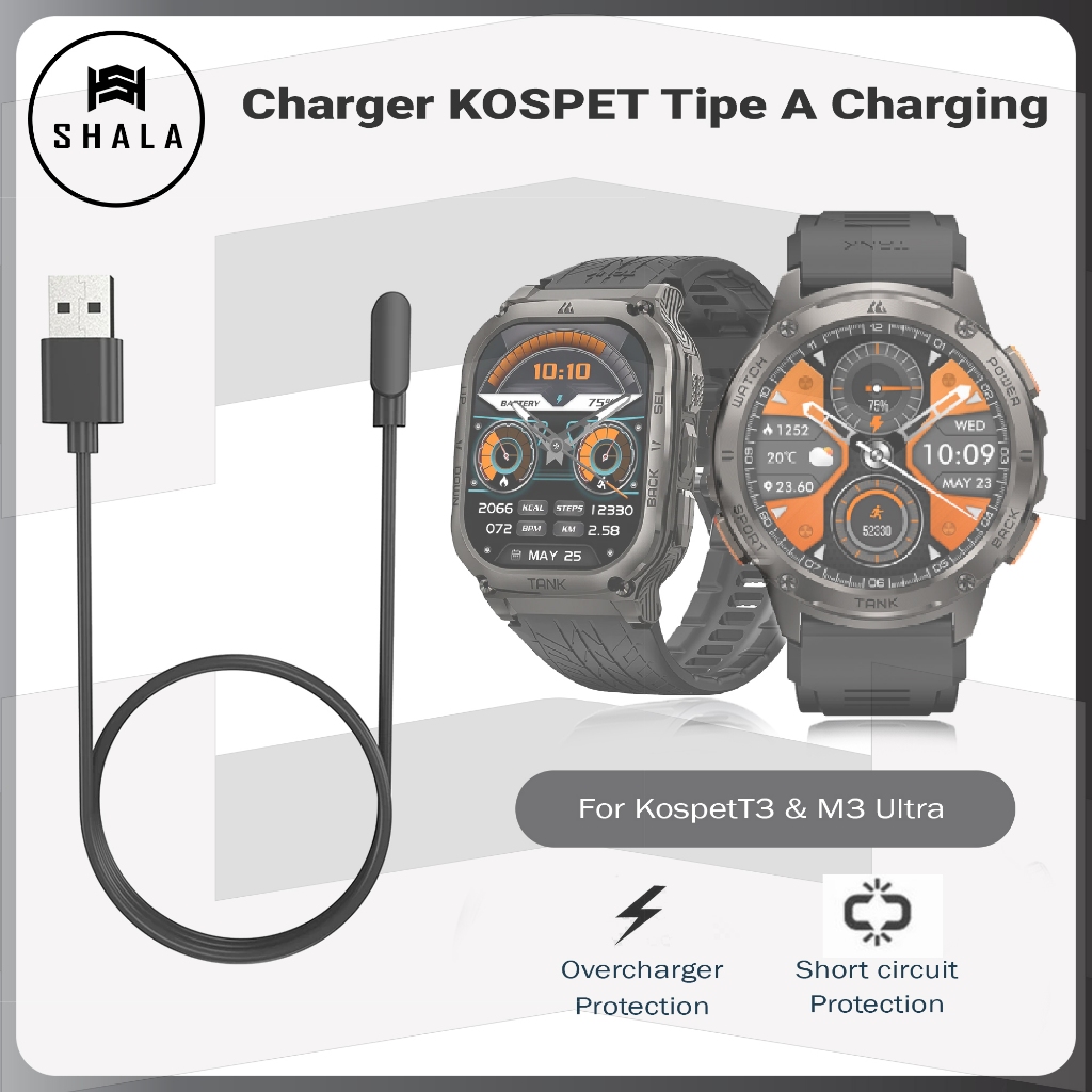 Kabel Charger Kospet T3/M3 Ultra Smartwatch Tipe A Charging