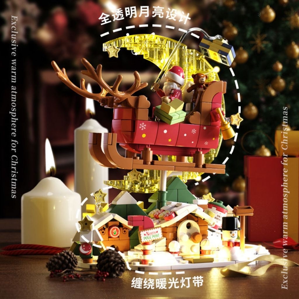 HappyToy - Weiki Mainan Brick Natal Santa Christmas Tree