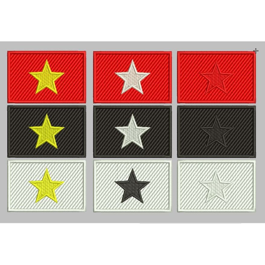 INOVASI PATCH BORDIR BET FLAG/ BENDERA BENUA ASIA NEGARA VIETNAM LENGKAP