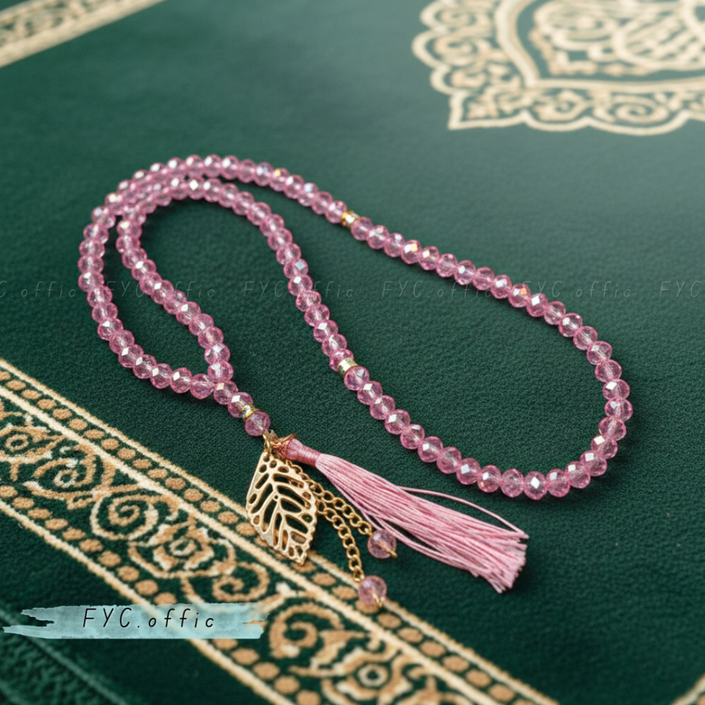 souvenir tasbih cantik 99 butir kristal diameter 8mm | TASBIH AESTHETIC | Tasbih Mutiara 99 Butir