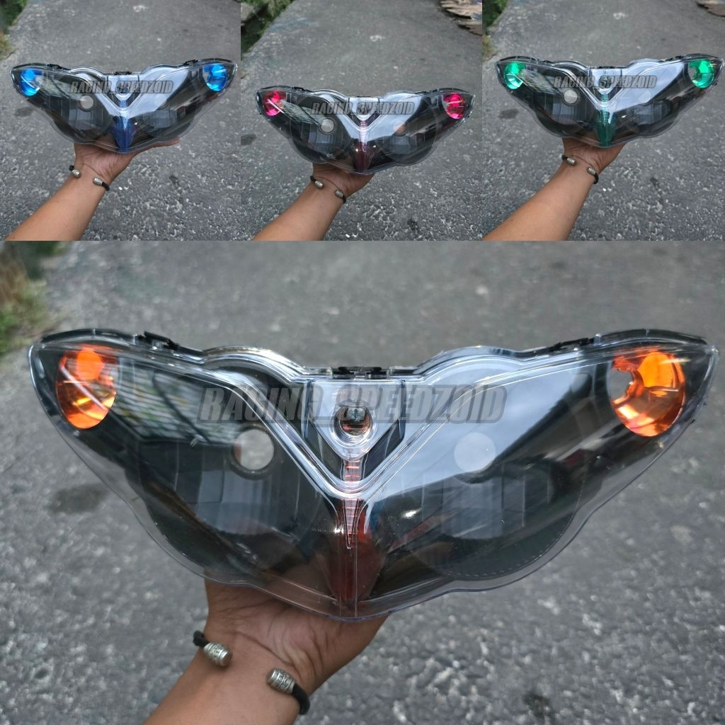 LAMPU DEPAN JUPITER Z NEW BURHAN BAHAN BILED PROJI REFLEKTOR LAMPU DEPAN CUSTOM WARNA