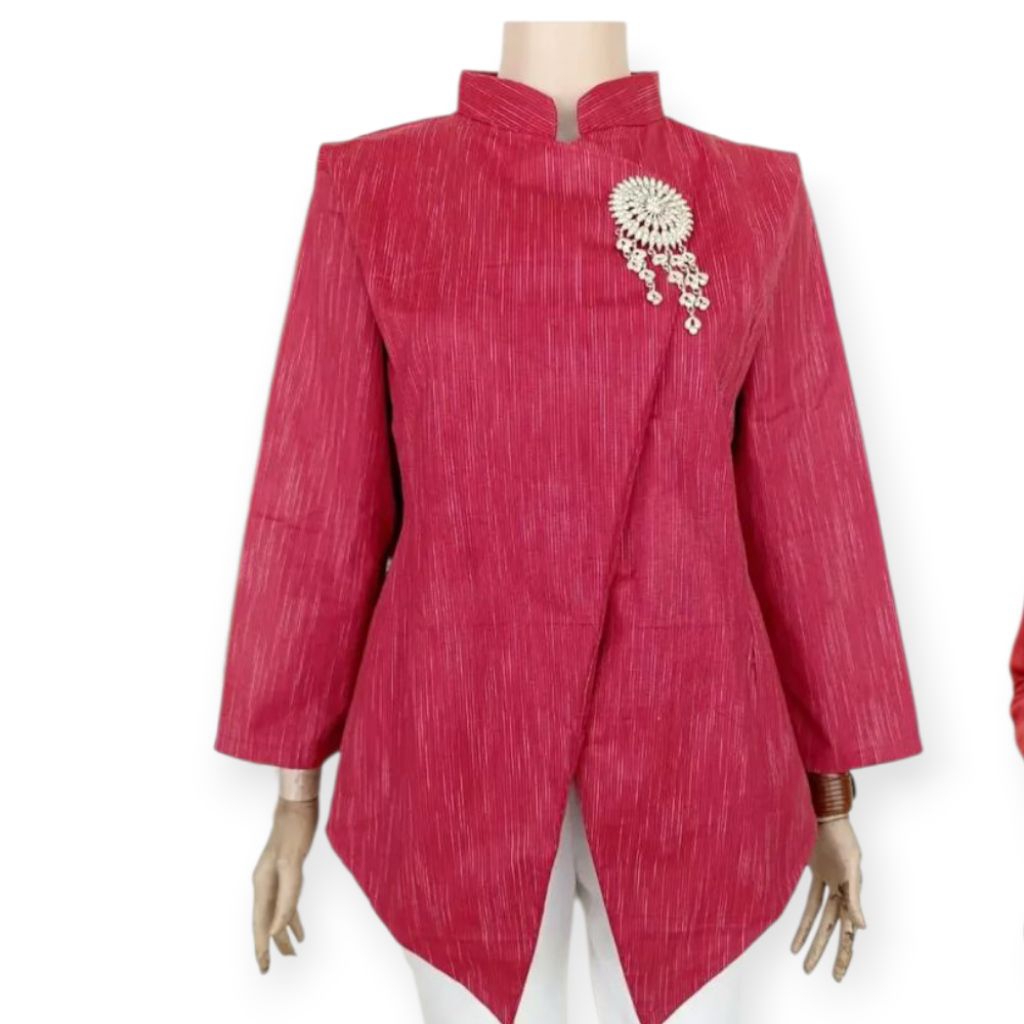 blus Janggan lurik katun primisima batik kalimataya blus Kerja guhen KAL