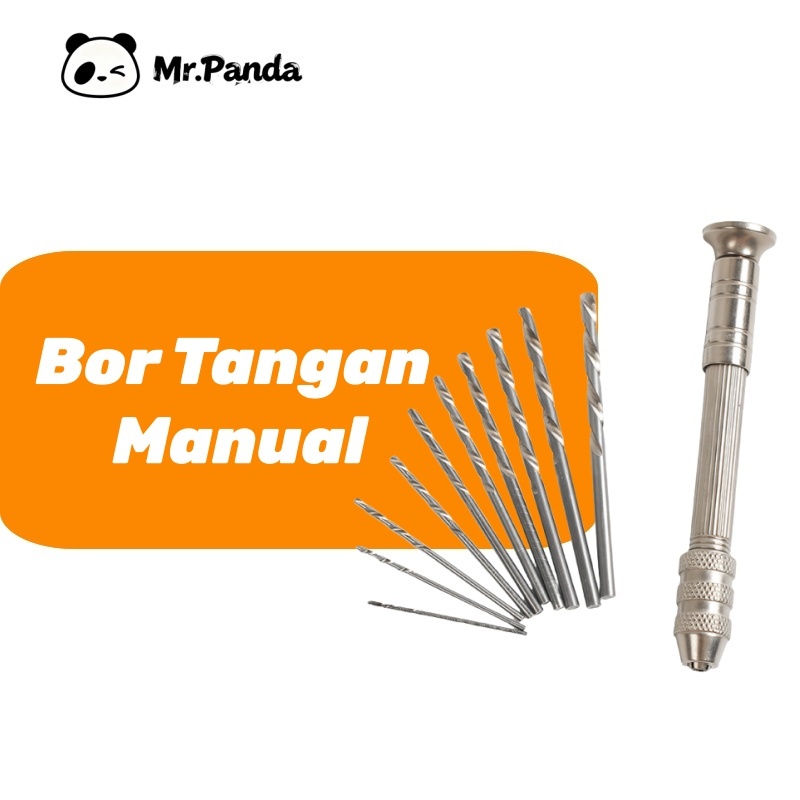 Mini Pen Hand Drill Manual Bor Tangan Lobang Tiny Stainless Steel PCB