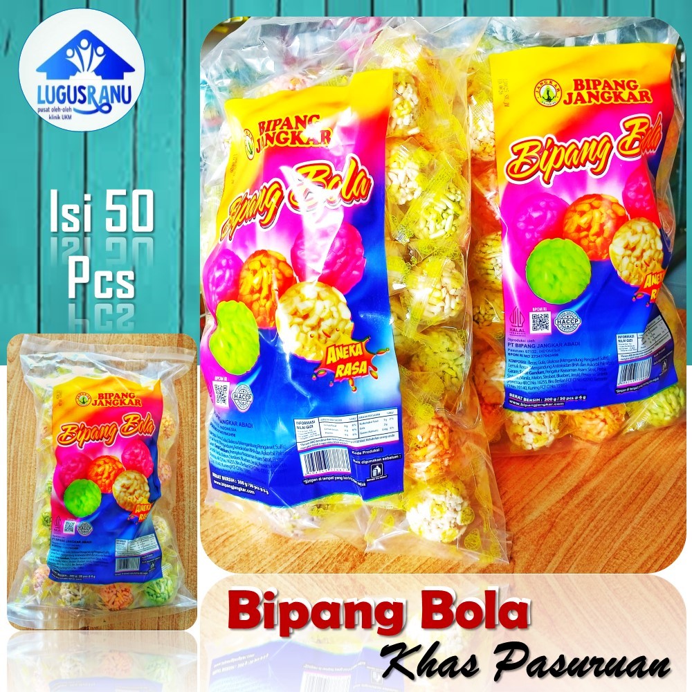 Bipang Jangkar Bola-Bola warna warni jajanan legendaris jipang Khas Pasuruan