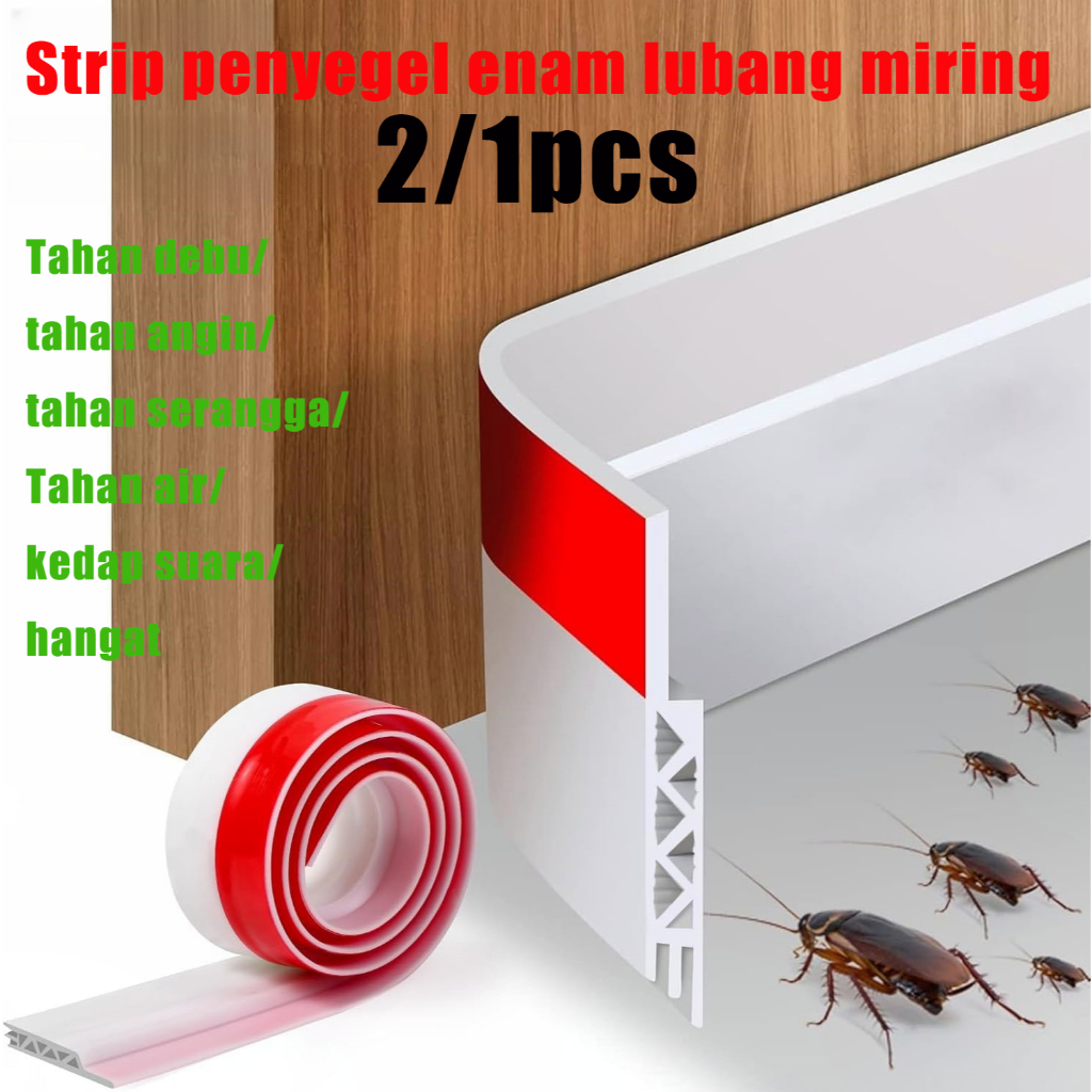 [2/1pcs] Strip penyegel bagian bawah pintu Strip penyegel pintu kamar tidur kedap debu kedap suara k