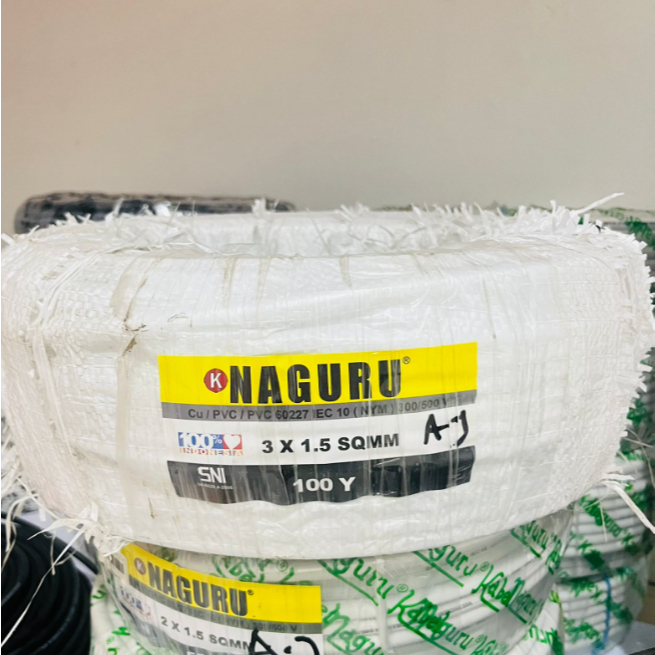 NAGURU kabel NYM 3x1.5 naguru HARGA PERMETER ATAU 1 METER