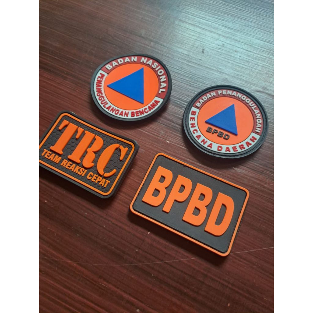PATCH RUBBER BNPB BPBD TRC EMBLEM KARET