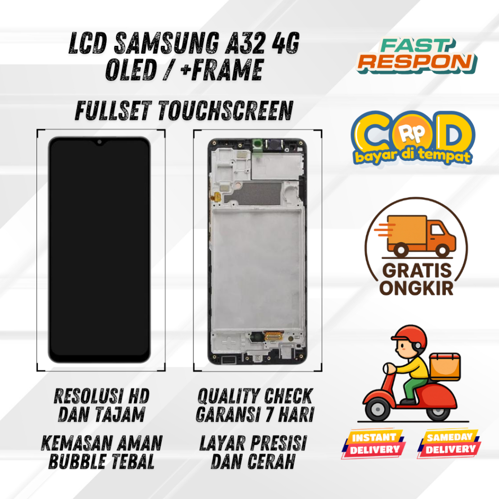 LCD SAMSUNG A32 4G OLED + FRAME / A325 / A325F FULLSET TOUCHSCREEN COMPLETE
