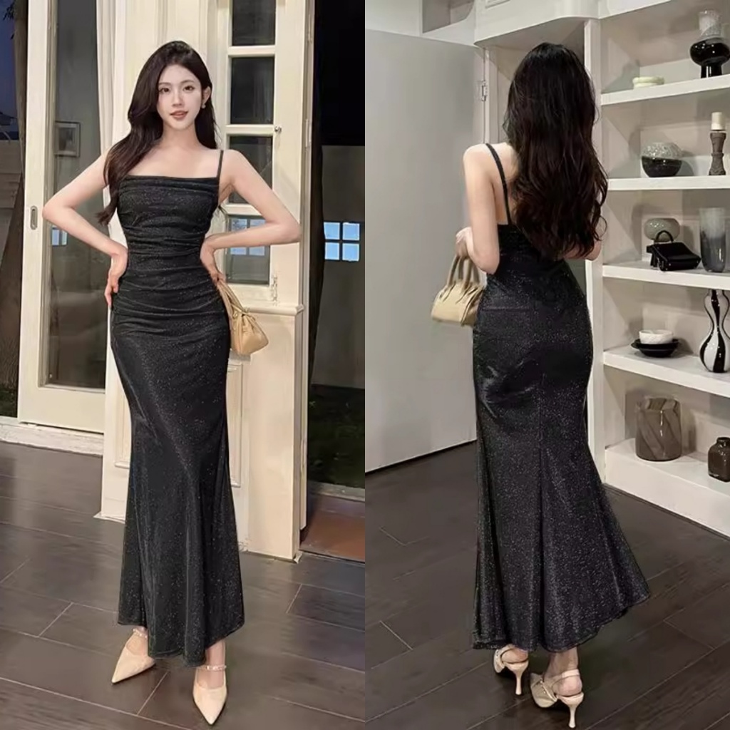 Summer Mini Black Plain Mermaid Dress  Sleeveless Lace Sunday Bodycon Dress For Woman Plus Size Dres