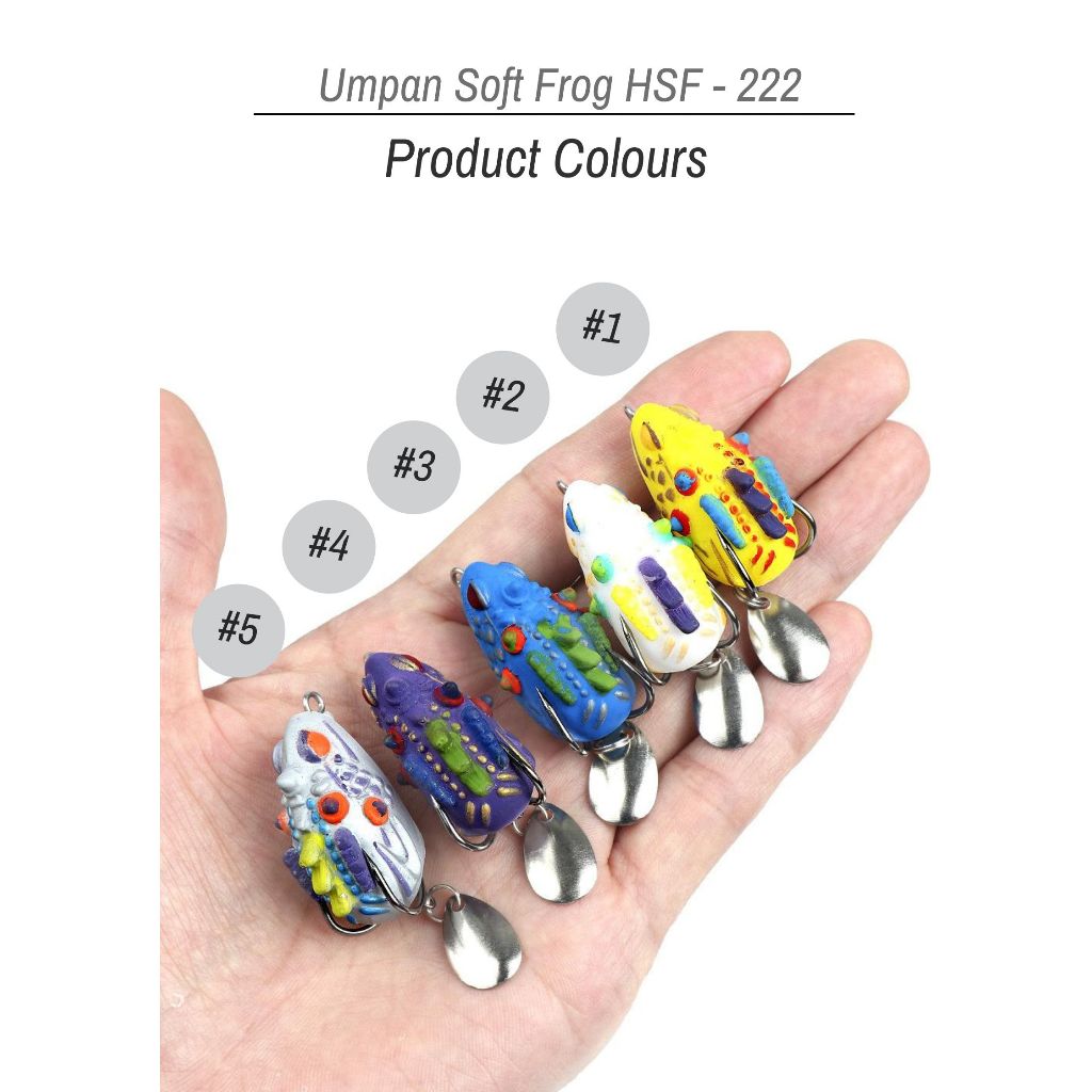 Umpan Kodok Mainan, Umpan Soft Frog HSF - 222, Umpan Ikan Gabus/Toman 3.5cm/4,4gr