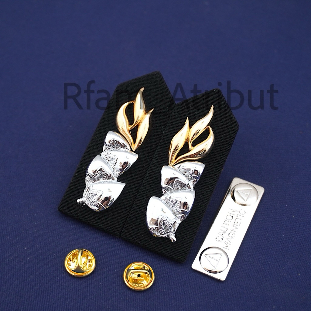 Pin Kerah Polisi / Monogram Polri Pdu Premium Kain