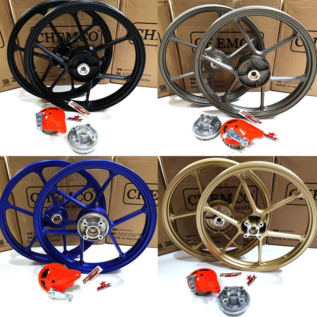 Velg CHEMCO BRT Depan Belakang 160 185 RING 17 JUPITER Z F1ZR BLADE REVO SUPRA RX KING VEGA KARISMA