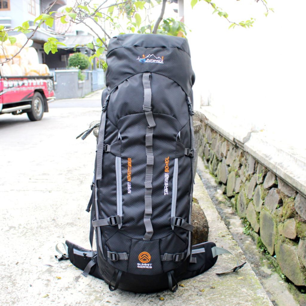 Tas Gunung/Tas Carrier 90+10 Liter / Tas Hiking / Tas Ransel Jumbo 100 Liter / Tas Ransel Gunung