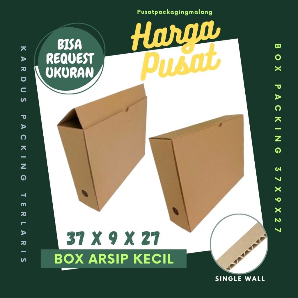 Box 37x9x27 Kardus File Arsip Packing/polos/Arsip/File/filebox/arsipbox/ box Dokumen Rahasia