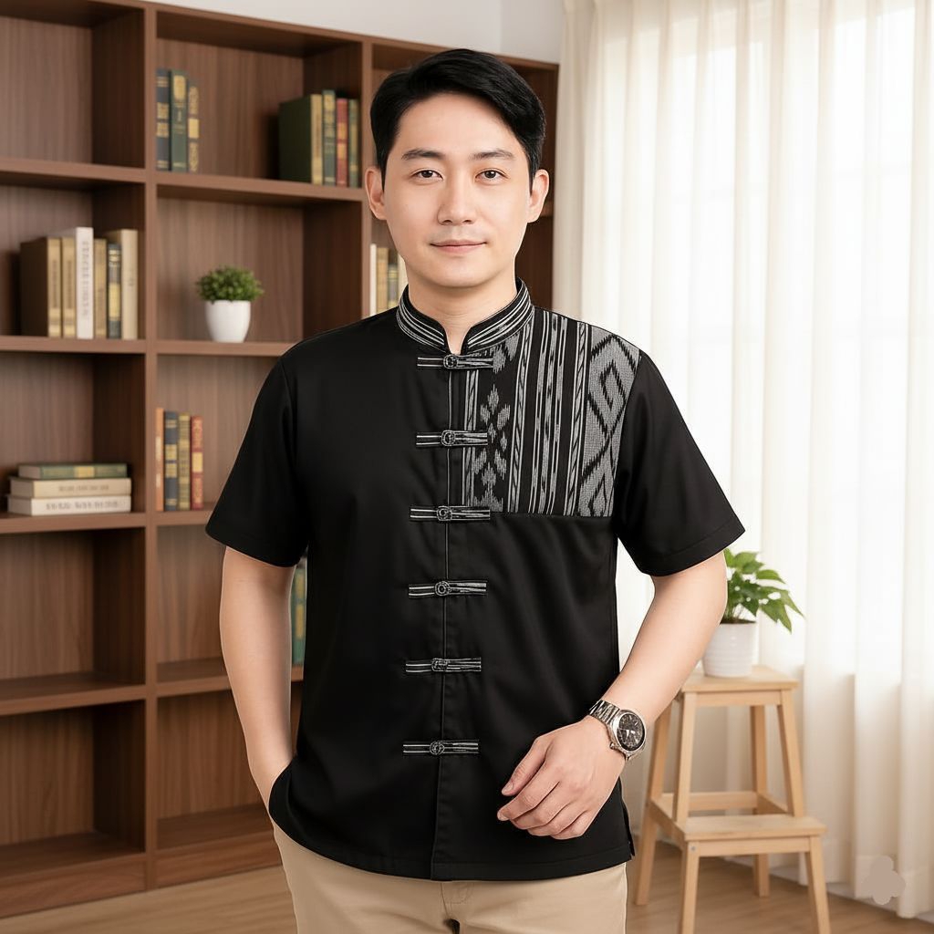 Kemeja Cheongsam Pria Stylish – Cocok untuk Acara Formal & Santai