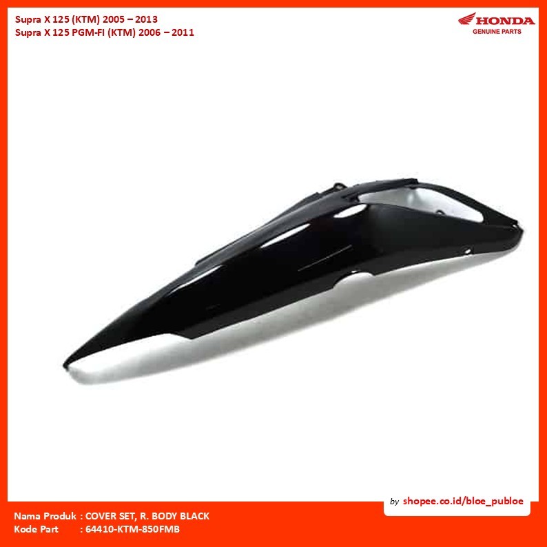 COVER SET, R. BODY BLACK/64410KTM850FMB