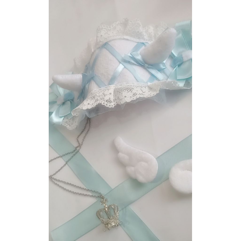 HEADDRESS HEADBAND BANDO DEVIL HORN TENSHI KAIWAI BANDO GAYA JEPANG AKSESORIS HIASAN KEPALA PEREMPUA