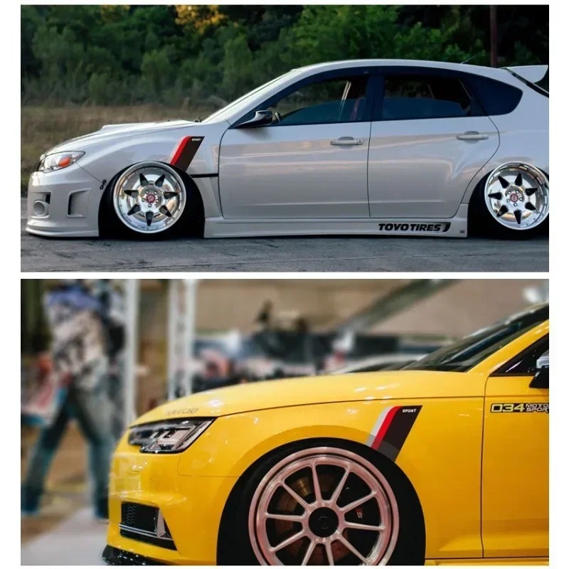 Stiker dekoratif alis roda mobil kepribadian SPORT stiker papan daun goresan menutupi bodi pintu sti