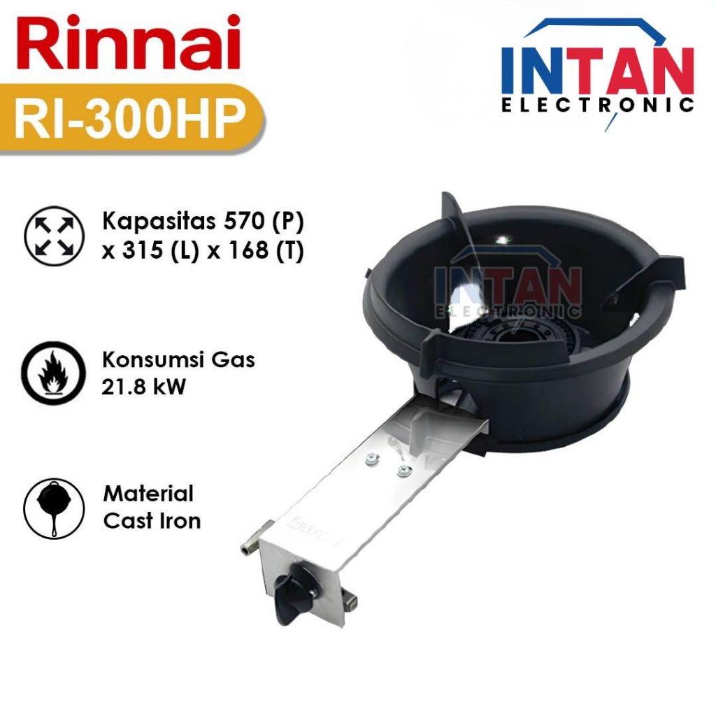 RINNAI KOMPOR GAS 1 TUNGKU HIGH PRESSUR RI 300HP / 300HP (MEDAN)
