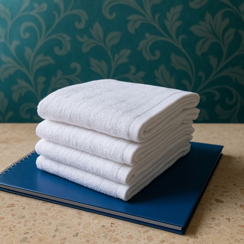 handuk / sapu tangan / handuk wajah ukuran 25X25 cm putih