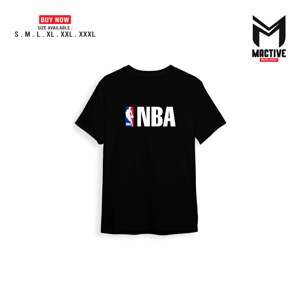 Kaos Sablon NBA BASKET Atasan Pria Baju Pria - MACTIVE