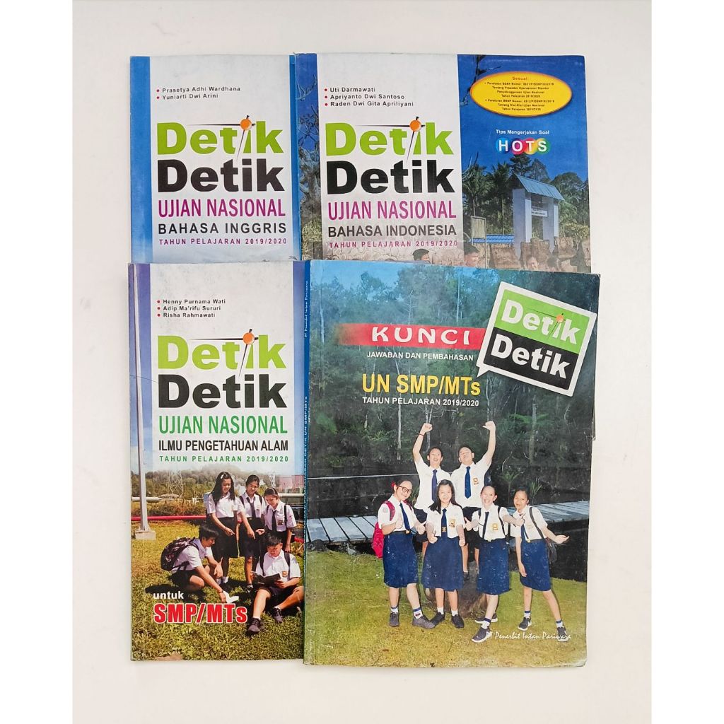 Paket Buku Detik Detik SMP Bahasa Inggris, Bahasa Indonesia, IPA, Kunci Jawaban Ujian Nasional 2019 