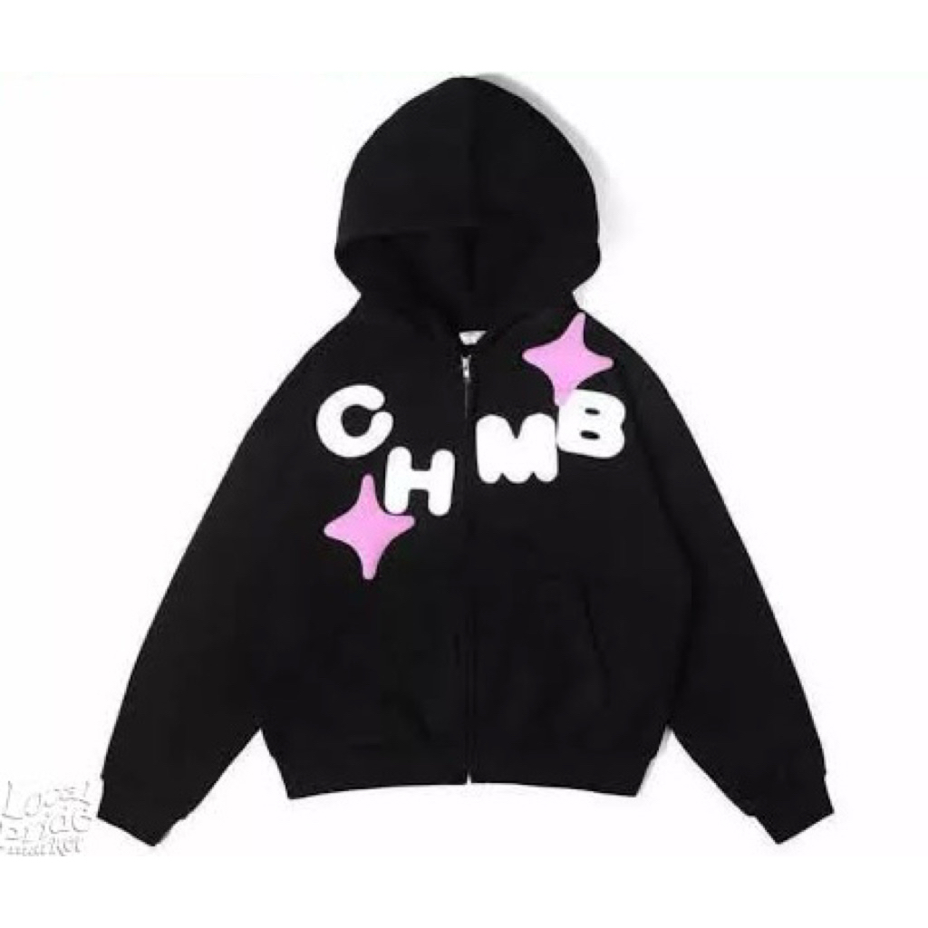 [100 % ORIGINAL TERMURAH] ZIP HOODIE CHMB SHOOTING LOVE BLACK