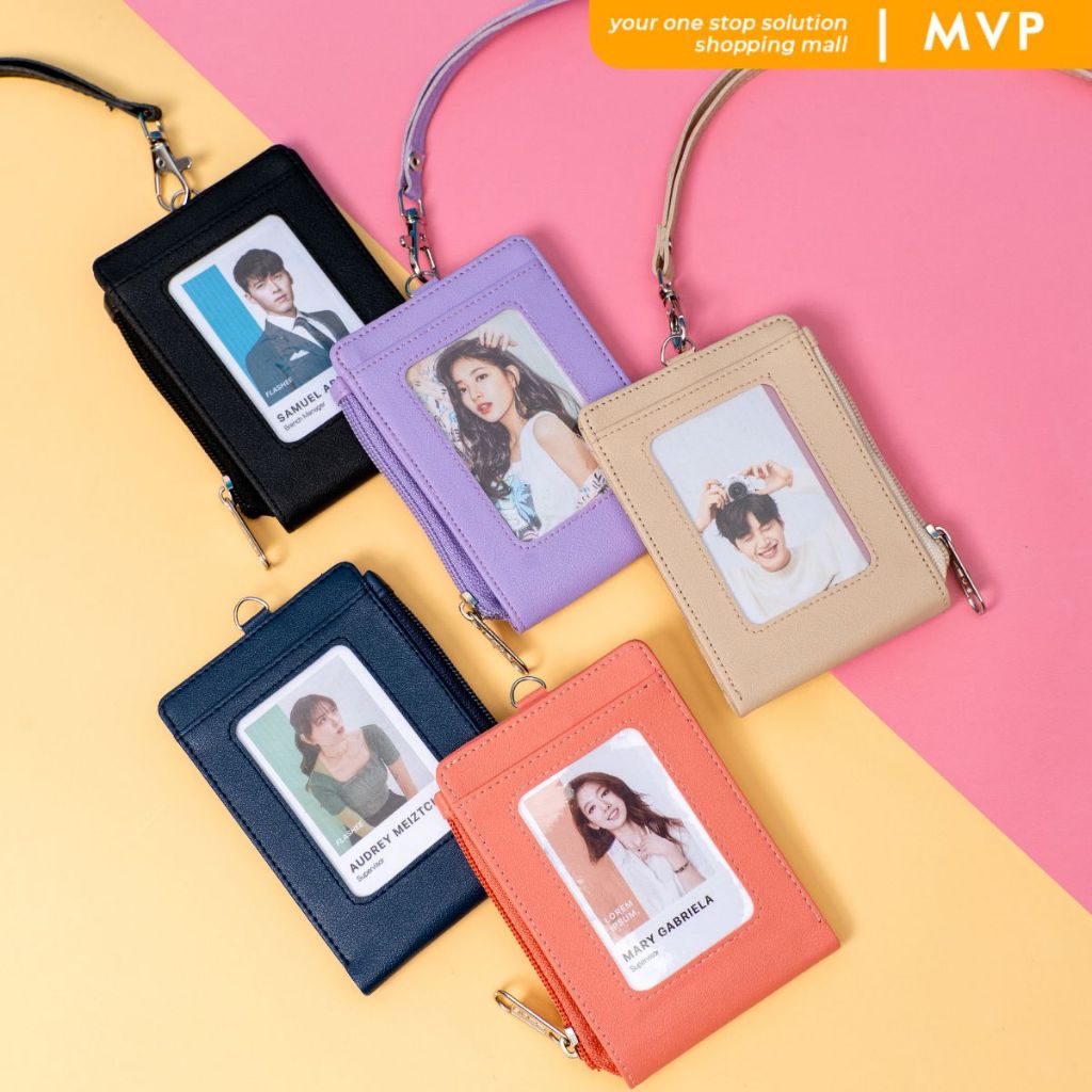 MVP ID Card Lanyard Wallet Name Tag Hazel Lanyard Dompet Lipat Lanyard ID Card