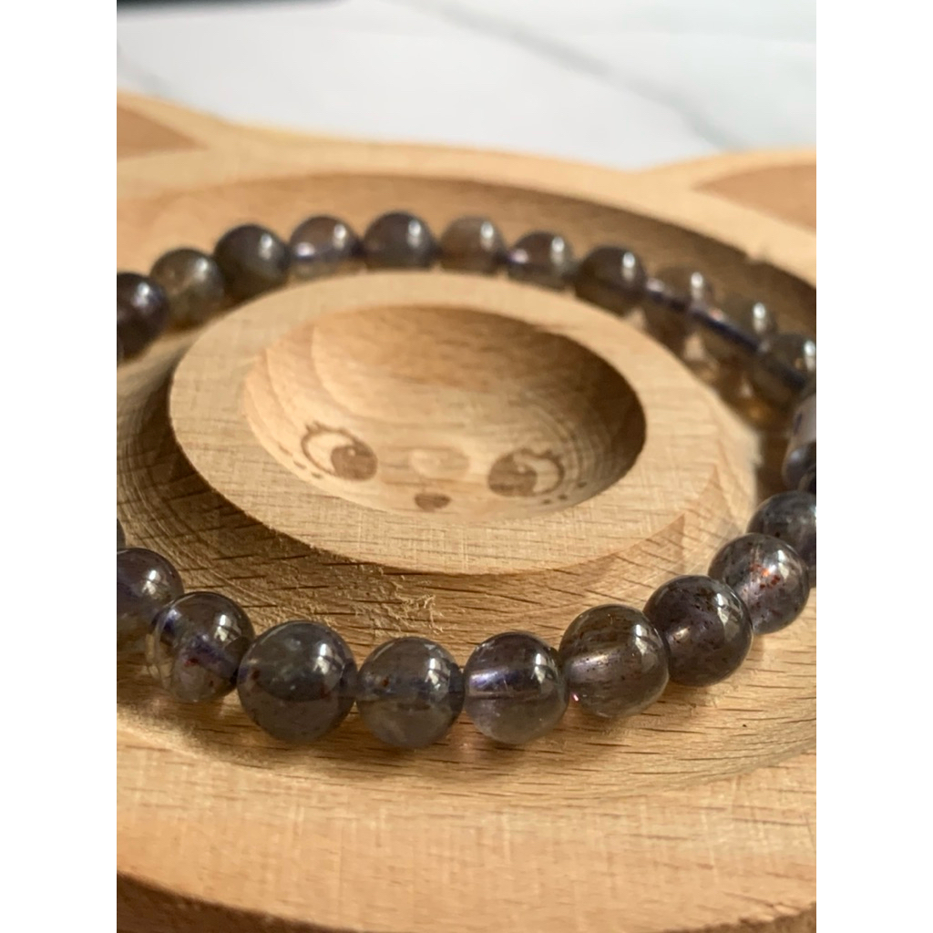 Iolite Bracelet / Gelang Iolite Kristal batu Alam Asli