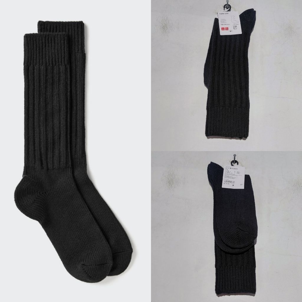 UNIQLO KAOS KAKI TEBAL HITAM BARU ASLI ORIGINAL