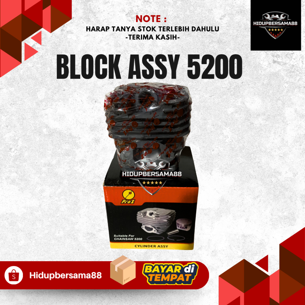 cylinder block senso Assy 5200/5800 pro1 block piston ring komplit Pro1 Cylinder block Assy Blok bor